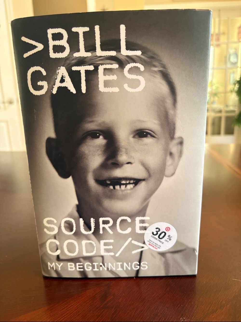 NWT - Bill Gates "Source Code / My Beginnings" Hardcover Book - Black & White